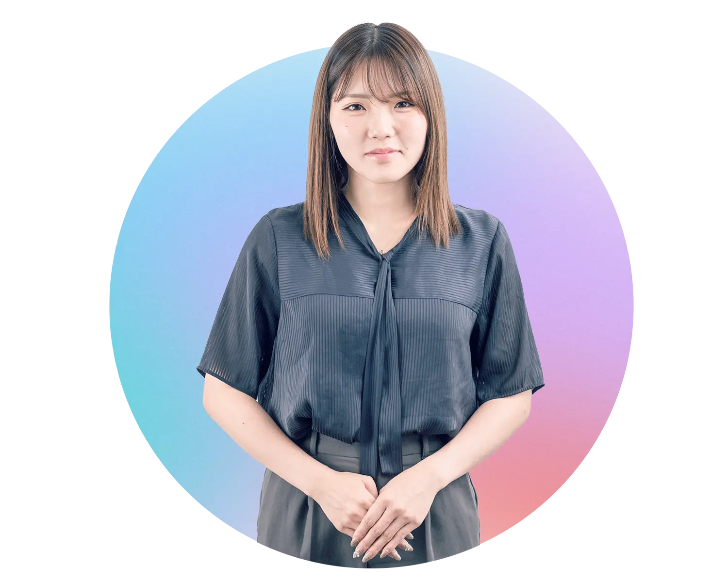 笑顔の女性の写真